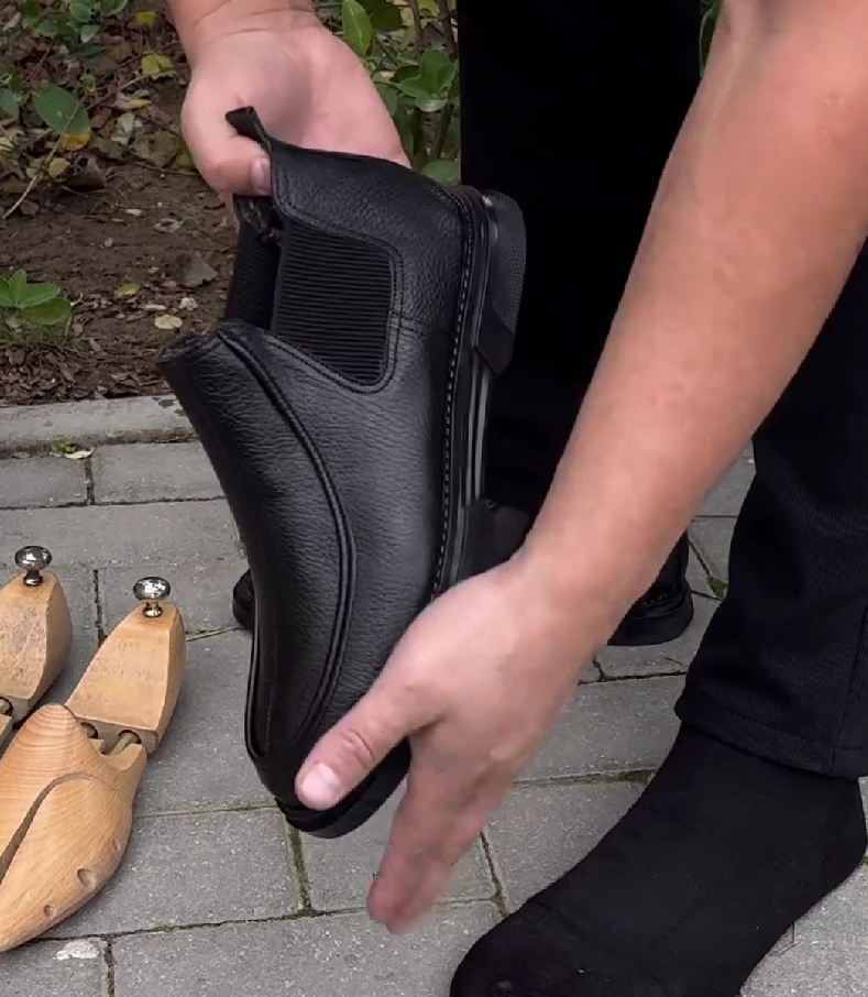 Italian handmade leather boots
