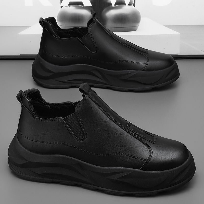 Black work shoes waterproof and non-slip