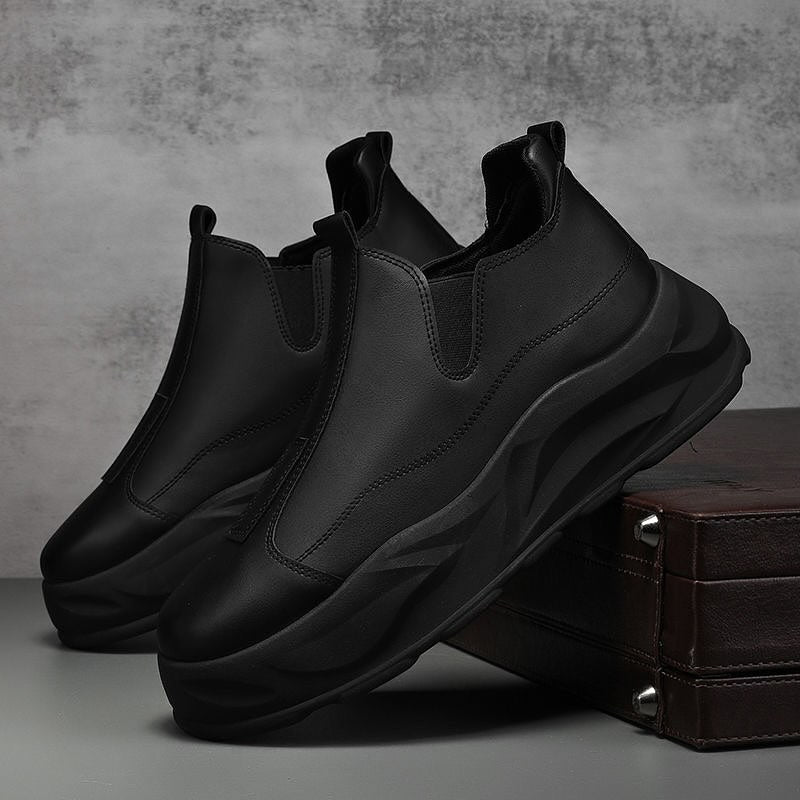 Black work shoes waterproof and non-slip