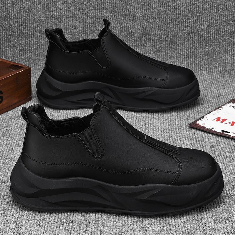 Black work shoes waterproof and non-slip