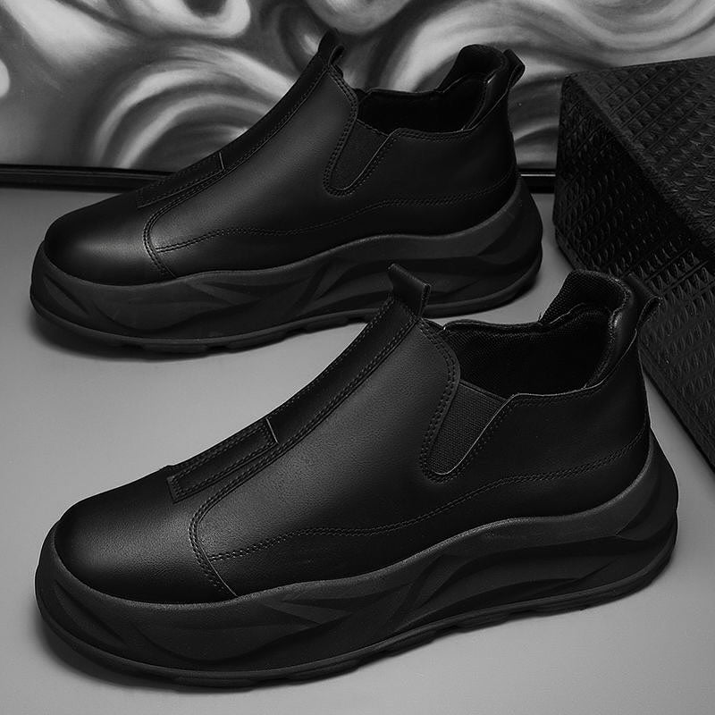 Black work shoes waterproof and non-slip
