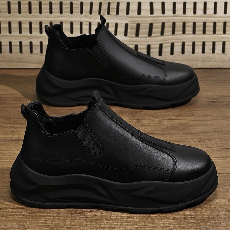 Black work shoes waterproof and non-slip