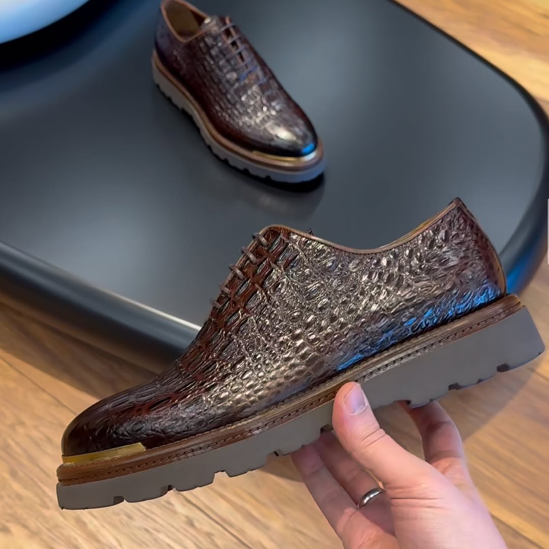 Crocodile leather shoes