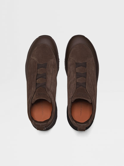 Brown suede sneakers