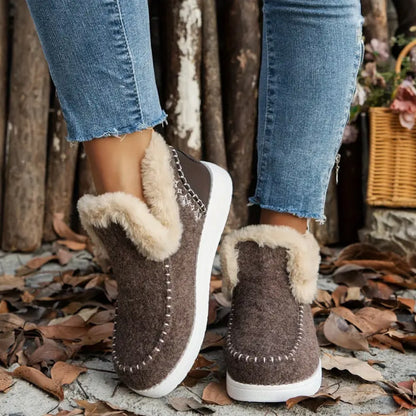 Soft, plush slip-on sneakers for cozy feet