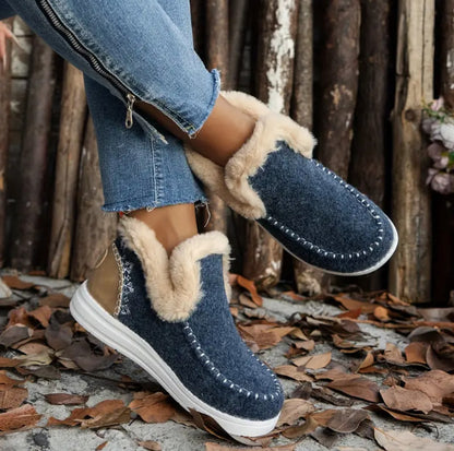 Soft, plush slip-on sneakers for cozy feet