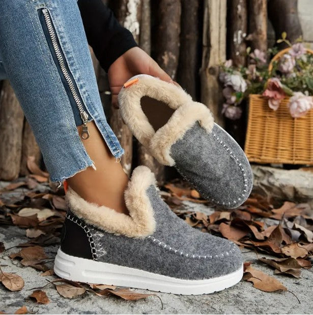 Soft, plush slip-on sneakers for cozy feet