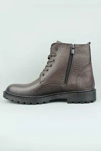 PUNTO side zipper lace-up winter boots for men