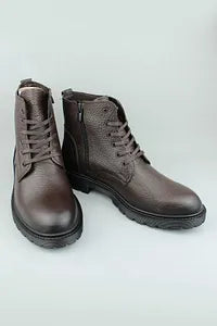 PUNTO side zipper lace-up winter boots for men