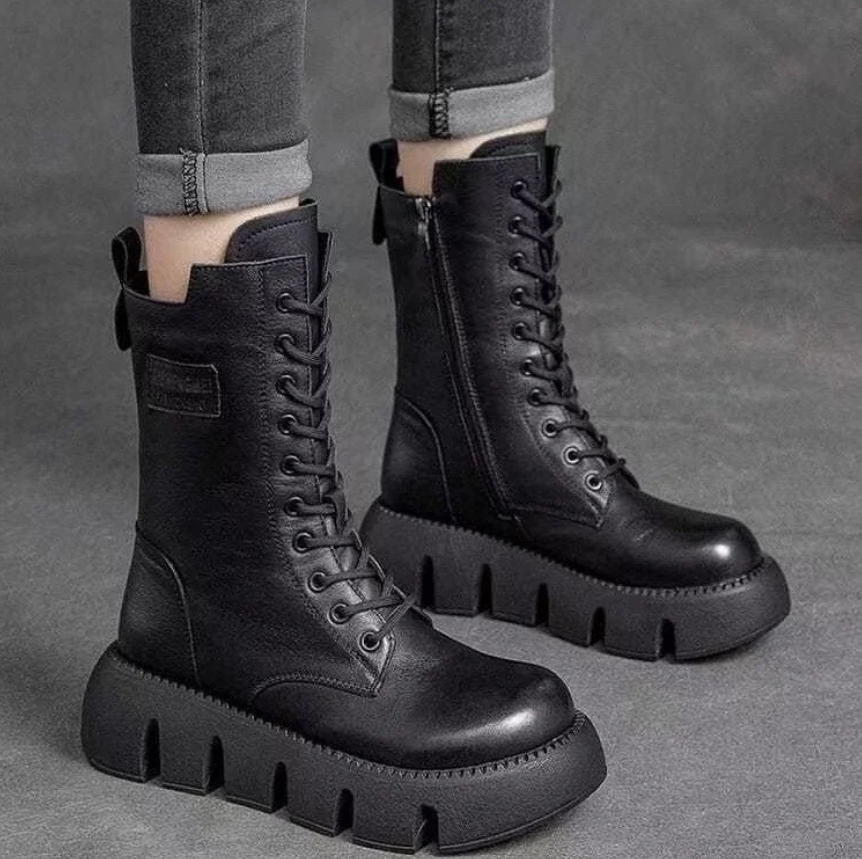 Retro high top martin boots