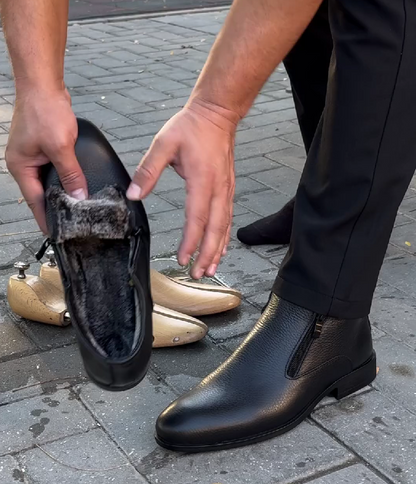 VANSA Vintage Brushed Leather Chelsea Boots