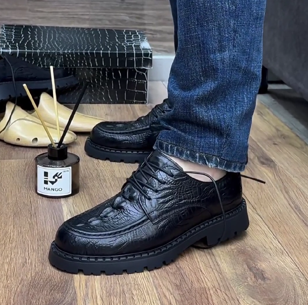 Men's Crocodile Leather Shoes Handmade