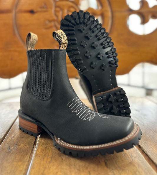 Truck sole cowhide boot