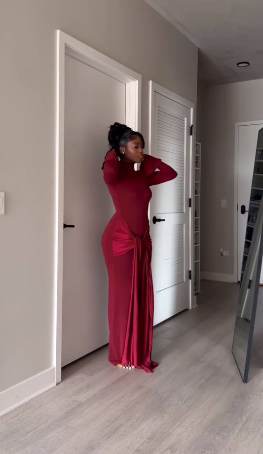 Burgundy dress
