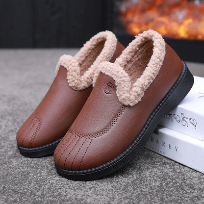 Women's leather cotton shoes (shell r)