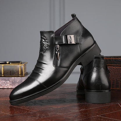 Men's boots with double side zippers