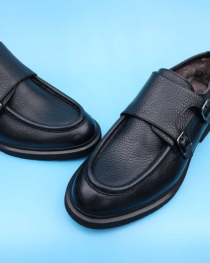 Customized genuine leather and velvet men's shoes