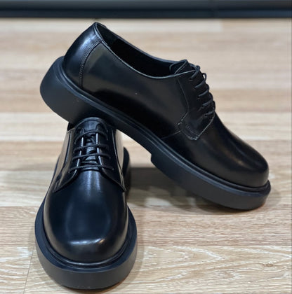 Brushed-Leather Derby Shoes