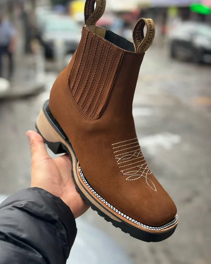 Truck sole cowhide boot