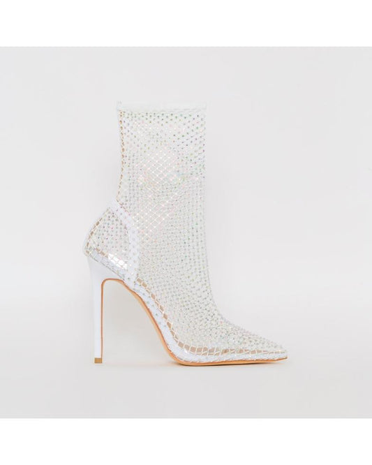 Diamond fishnet high heels