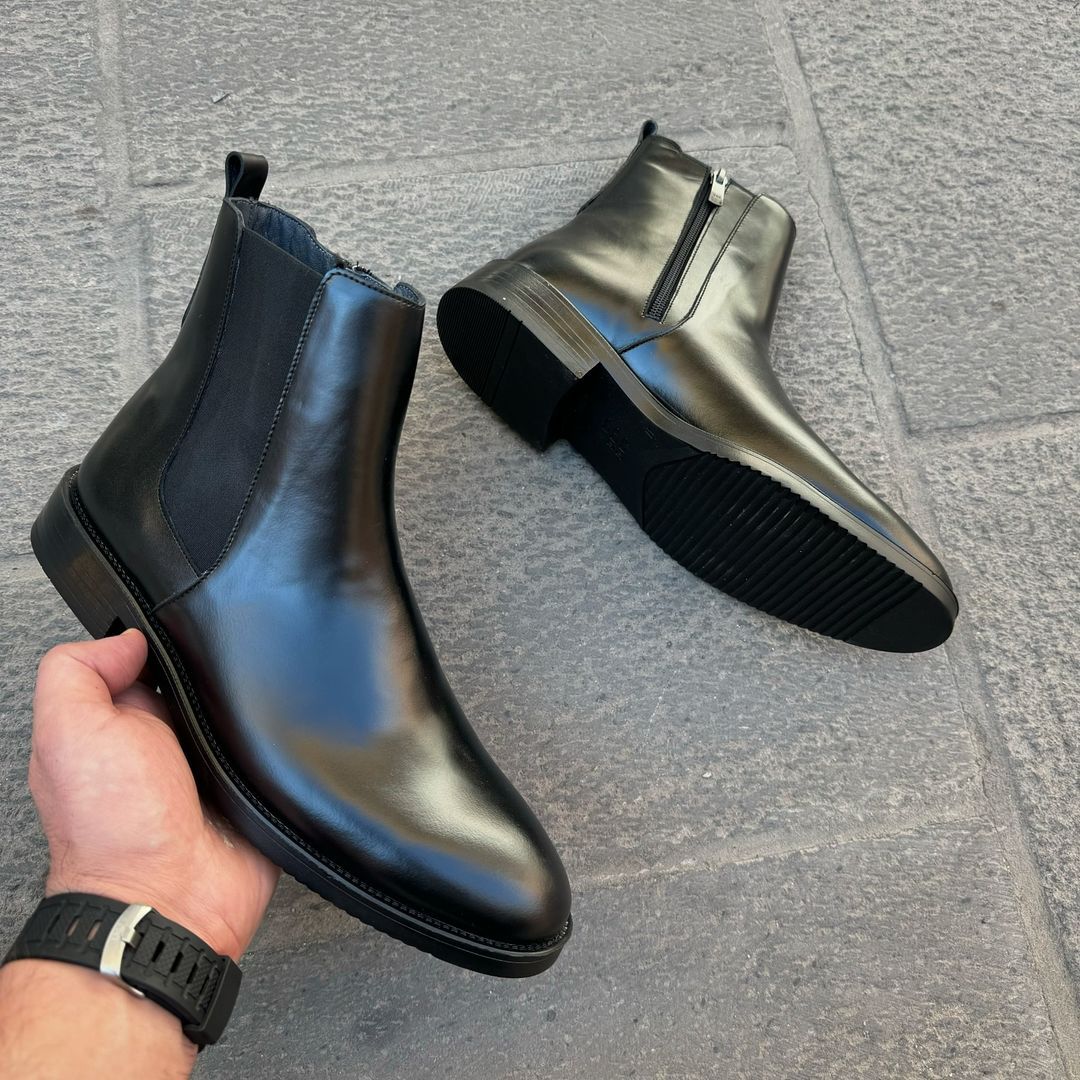 100% leather casual boots