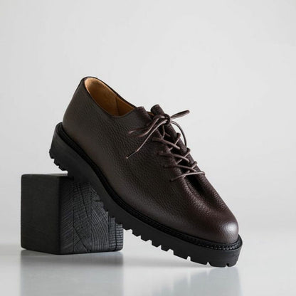 Ebano Grained Calf Leather Edouard Derbies