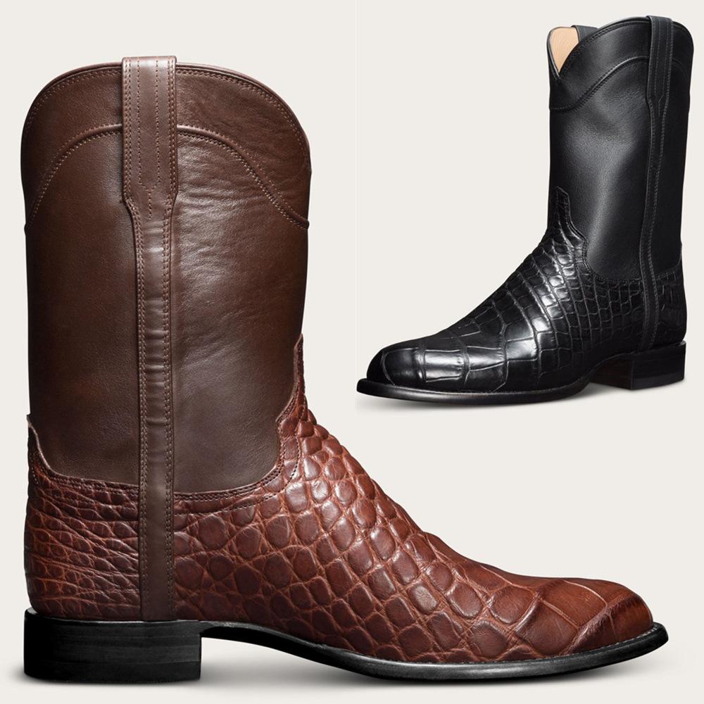 Crocodile print vintage boots