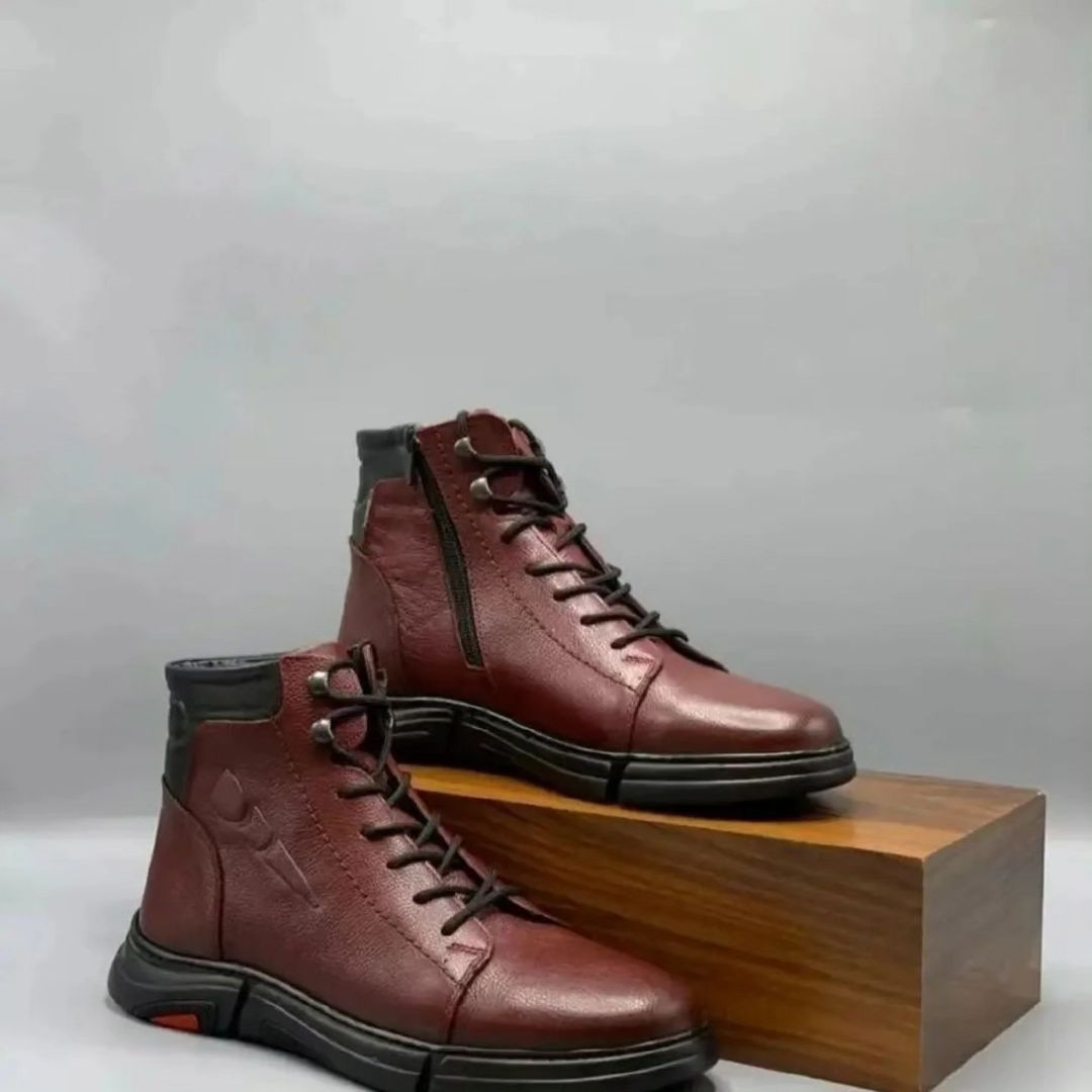 Men's full leather boots