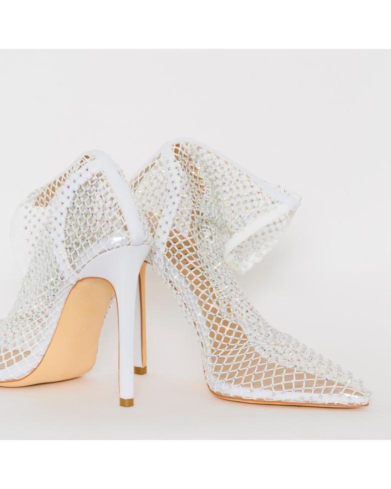 Diamond fishnet high heels