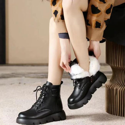 Women's high top leather boots