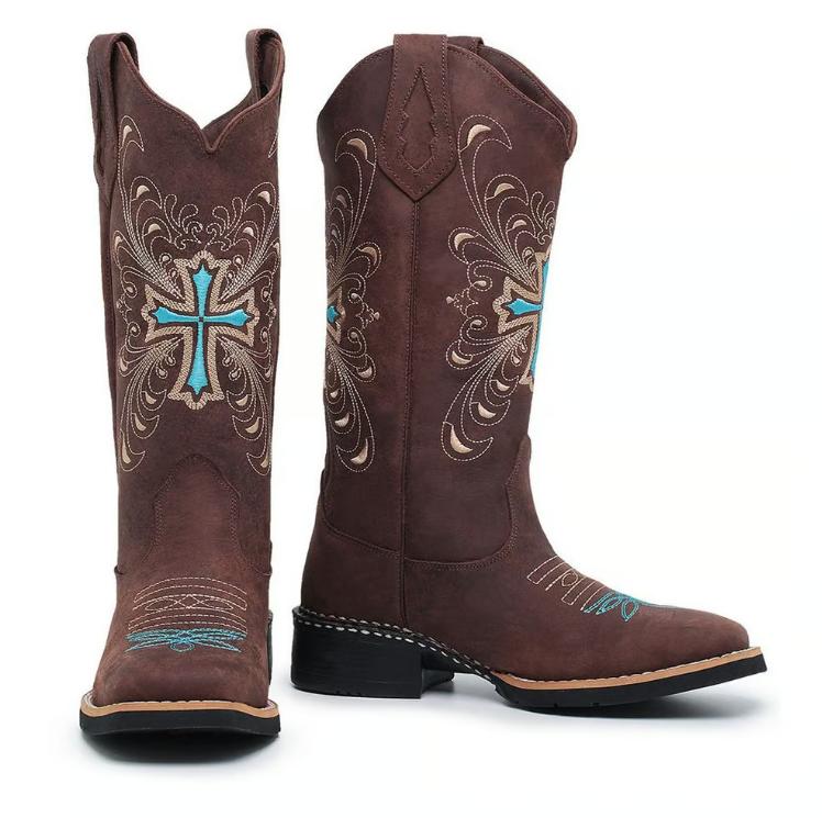 Texana Cruzmaltina Women's Boots Coffee/Green