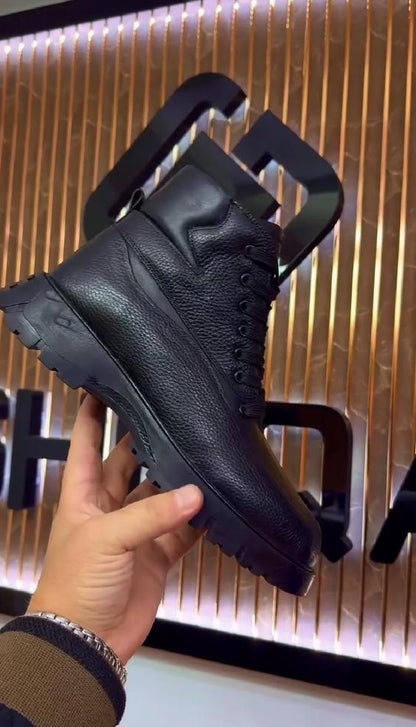 100% genuine leather handmade leather boots