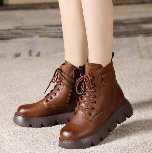 Women's high top leather boots