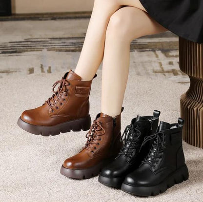 Women's high top leather boots