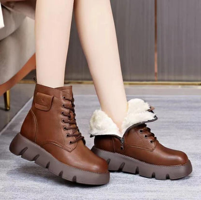 Women's high top leather boots