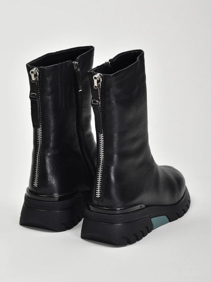 Women's zip-up thick-soled warm boots